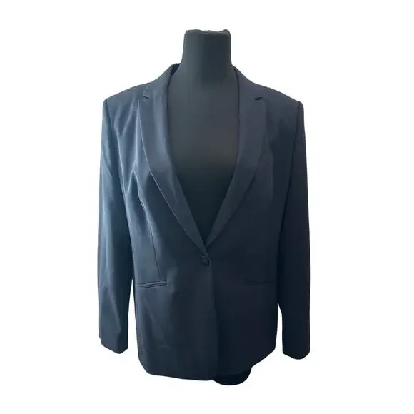 HUGO BOSS Women’s Virgin Wool Blazer Black Tailored Career Jacket Size US 12 - Picture 3 of 10